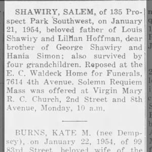 Salem Shawiry - Obituary