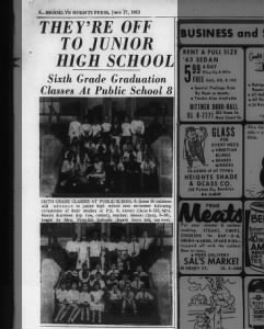 1963/06/27 They're Off to JHS Grad at PS8 (Brooklyn Heights Press)