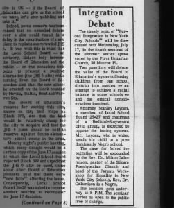 1963/07/11 Integration Debate Event (Brooklyn Heights Press)